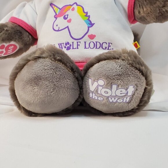 Great Wolf Lodge Build A Bear Violet the Gray Wolf Plush Doll Stuffed BABW 15" - Picture 3 of 8